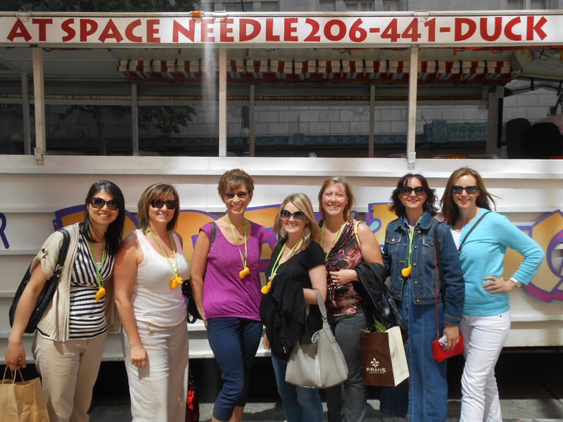 Team on a Ride the Ducks tour in Seattle