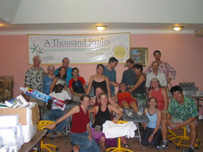 Group photo of the A Thousand Smiles volunteer dental team